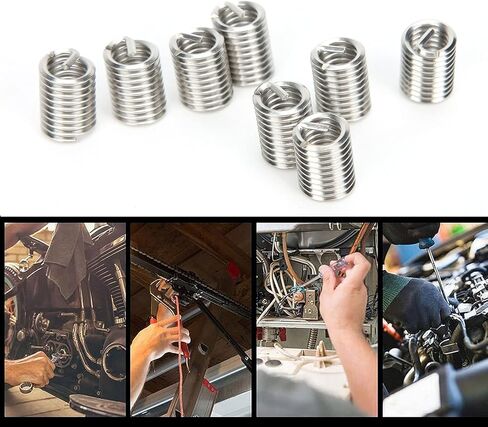 50Pcs High Strength Stainless Steel Wire Thread Insert Kit for Screw Hole Repair US Units 5/16in 18x2D Threaded Bushing Protection Socket for Metal Thread Restoration in Saudi Arabia