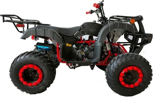 HHH 200cc ATV Big Utility 4 عجلات ATV رباعية العجلات للشباب البالغين ناقل حركة أوتوماتيكي، عكس، مصباح أمامي LED، إطارات متطابقة، عجلات كبيرة 23/22 بوصة CT200-1 (أسود) in Kuwait