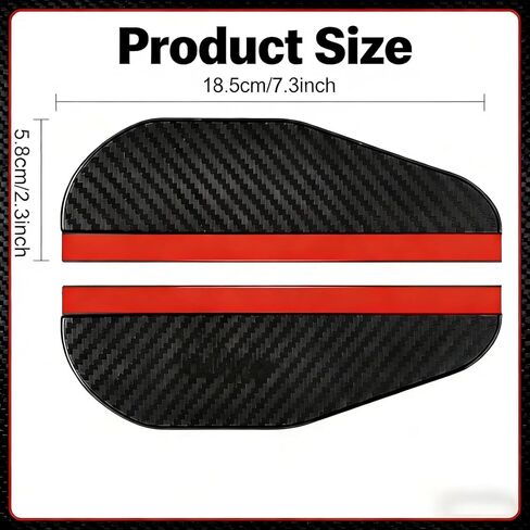 2PCS Rearview Mirror Rain Visor Guard, Carbon Fiber Mirror Rain-Proof Sun Visor Side,Rainproof Waterproof Auto Rearview Cover Accessories, Universal for SUV, Truck, RV in Saudi Arabia
