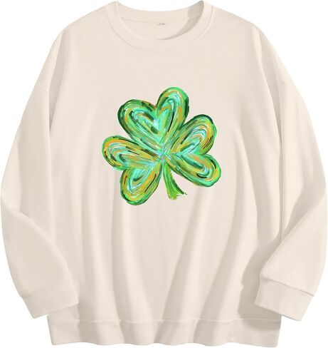 Unisex St. Patrick's Day Round Neck Sweatshirts - Assorted Clover Lucky Designs for Casual Wears in Saudi Arabia