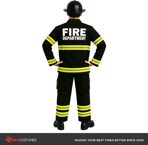 Morph Fireman Costume For Men With Firefighter Hat, Firefighter Costume Mens, Halloween Costumes For Men in Saudi Arabia