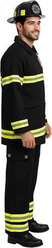 Morph Fireman Costume For Men With Firefighter Hat, Firefighter Costume Mens, Halloween Costumes For Men in Saudi Arabia