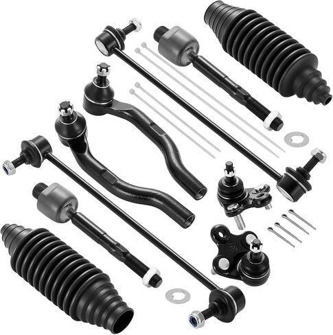 10 قطعة ES80091 ES80091 EV80090 طقم نهاية قضيب الربط الداخلي والخارجي متوافق مع Honda Civic 2012-2015، أحذية in Kuwait