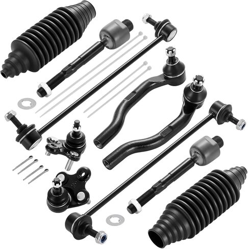10 قطعة ES80091 ES80091 EV80090 طقم نهاية قضيب الربط الداخلي والخارجي متوافق مع Honda Civic 2012-2015، أحذية in Kuwait