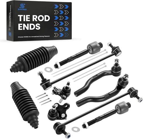10 قطعة ES80091 ES80091 EV80090 طقم نهاية قضيب الربط الداخلي والخارجي متوافق مع Honda Civic 2012-2015، أحذية in Kuwait