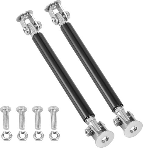 Unifizz 2pcs Car Bumper Lip Protector Splitter Strut Tie Rods 100mm Universal Adjustable Splitter Support Rods Black in Saudi Arabia