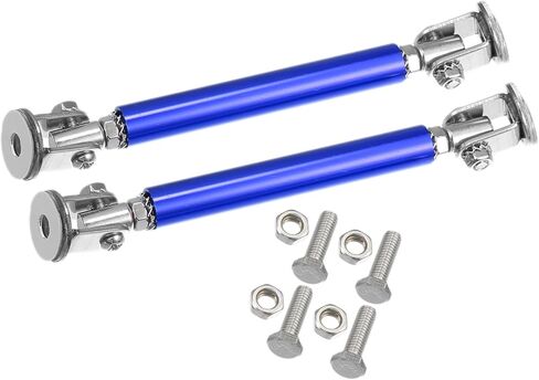 Motoforti Universal قابل للتعديل من سبائك الألومنيوم 3 "-5" 75 مم ممتص الصدمات الأمامي للسيارة مقسم دعامة قضيب ربط القضبان باللون الأزرق - عبوة من 2 طويلة الأمد in Kuwait