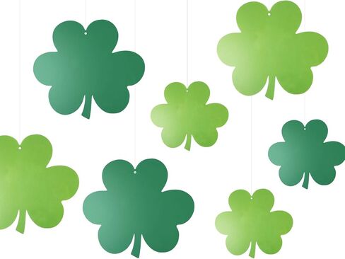 TUPARKA 20 PCS ST. Patrick's Day Lawn Decorations Shamrocks Hanging Decoration Green Hanging Shamrocks in Saudi Arabia