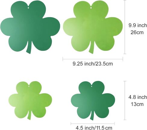 TUPARKA 20 PCS ST. Patrick's Day Lawn Decorations Shamrocks Hanging Decoration Green Hanging Shamrocks in Saudi Arabia
