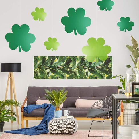 TUPARKA 20 PCS ST. Patrick's Day Lawn Decorations Shamrocks Hanging Decoration Green Hanging Shamrocks in Saudi Arabia