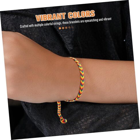 Hemoton 10pcs Ethnic String Anklets Handcrafted Braided Bracelets Teen Girl Bracelets for Casual Formal Occasions in Saudi Arabia
