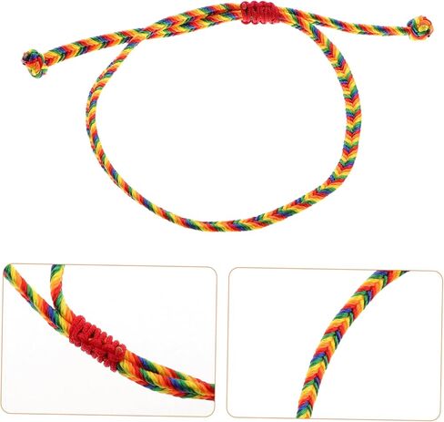 Hemoton 10pcs Ethnic String Anklets Handcrafted Braided Bracelets Teen Girl Bracelets for Casual Formal Occasions in Saudi Arabia