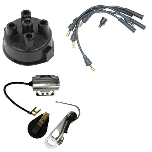 Stevens Lake Parts One New Ignition Kit, Cap & Plug Wires (W/Straight Boots) Fits Allis Chalmers D17 Wd45 Models in Saudi Arabia