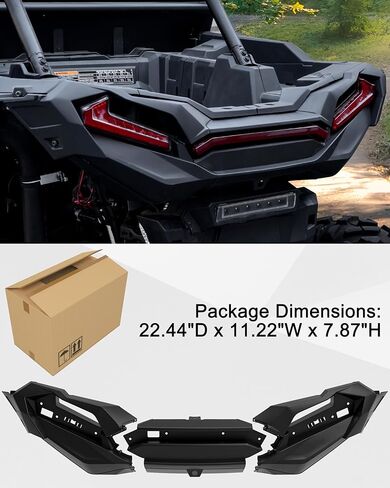 واجهة خلفية SAUTVS لملحقات Polaris RZR XP 1000/ XP TURBO/TURBO S 2019-2023، واجهة خلفية سوداء مدمجة، استبدال #5457743-070 in Saudi Arabia