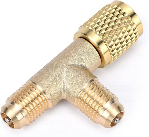 Hvac Tools, Low Loss Fittings Hvac Quick Coupler Access Tee 1/4'' Valves Core Tee Adapter with Swivel Connector AC Vacuum Pump for Gauge Deep Vacuum Pump Manifold in Saudi Arabia