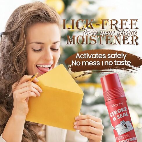 Envelope Moistener with Adhesive,Stroke-N-Seal Envelope Sealer for Bulk Business Mailings & Wedding Invitations, Mess-Free,Quick-Dry Glue Secure Seals 8000+ Envelopes,50mL Refillable Bottle(4 Pack) in Kuwait