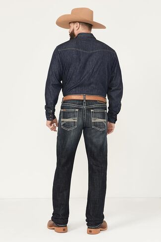 ARIAT Men's Boot Barn Exclusive Bart Keith Dark Wash Relaxed Bootcut Denim Jeans in Saudi Arabia