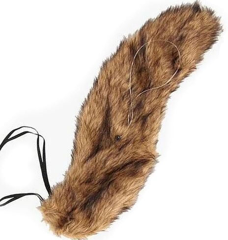 ذيل ثعلب من الفرو الصناعي المنفوش - زي تنكري ذيل مرح للنساء، مثالي للهالوين والحفلات (السنجاب) in Kuwait