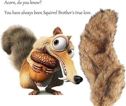 ذيل ثعلب من الفرو الصناعي المنفوش - زي تنكري ذيل مرح للنساء، مثالي للهالوين والحفلات (السنجاب) in Kuwait