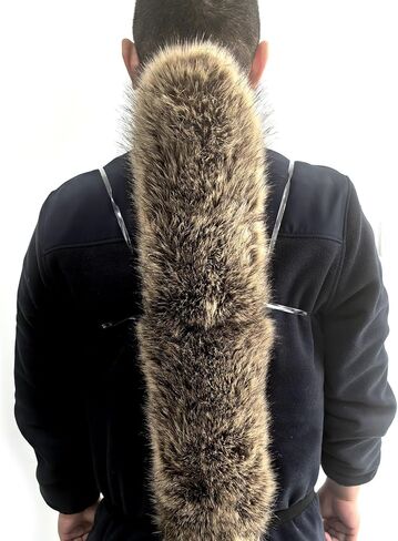 ذيل ثعلب من الفرو الصناعي المنفوش - زي تنكري ذيل مرح للنساء، مثالي للهالوين والحفلات (السنجاب) in Kuwait