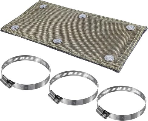 Titanium Pipe Shield 6"x12" Motorcycle Exhaust Heat Shield Two-layer Design Heat Guard Cover Wrap Heats Protection 1350°F Protects Heats Sensitive Components Hoses Lines Electrical Wiring in Saudi Arabia