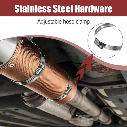 Titanium Pipe Shield 6"x12" Motorcycle Exhaust Heat Shield Two-layer Design Heat Guard Cover Wrap Heats Protection 1350°F Protects Heats Sensitive Components Hoses Lines Electrical Wiring in Saudi Arabia