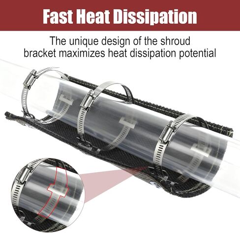 Titanium Pipe Shield 6"x12" Motorcycle Exhaust Heat Shield Two-layer Design Heat Guard Cover Wrap Heats Protection 1350°F Protects Heats Sensitive Components Hoses Lines Electrical Wiring in Saudi Arabia