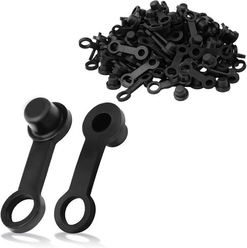 100Pcs Brake Bleeder Cap, 8mm Rubber Grease Fitting Caps Black Bleed Nipple Dust Cover with Keeper, Brake Bleed Nipple Cap for Motorcycle Motorbike Accessories in Saudi Arabia