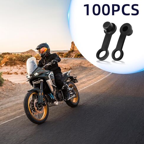 100Pcs Brake Bleeder Cap, 8mm Rubber Grease Fitting Caps Black Bleed Nipple Dust Cover with Keeper, Brake Bleed Nipple Cap for Motorcycle Motorbike Accessories in Saudi Arabia