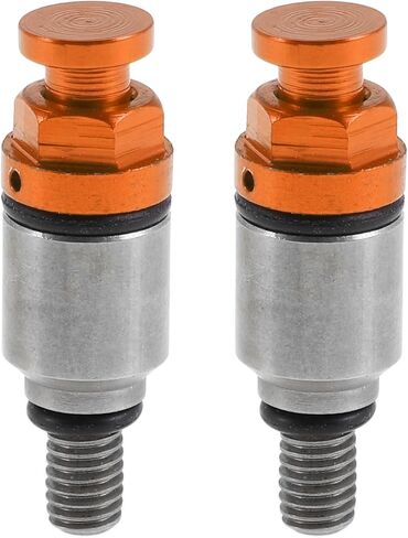 2 قطعة M5x0.8 العالمي للدراجات النارية المسمار - الدراجة الترابية موتوكروس شوكة صمام الهواء النازف - معدن برتقالي in Kuwait