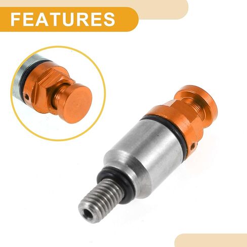 2 قطعة M5x0.8 العالمي للدراجات النارية المسمار - الدراجة الترابية موتوكروس شوكة صمام الهواء النازف - معدن برتقالي in Kuwait