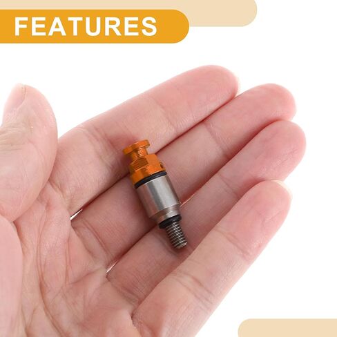 2 قطعة M5x0.8 العالمي للدراجات النارية المسمار - الدراجة الترابية موتوكروس شوكة صمام الهواء النازف - معدن برتقالي in Kuwait