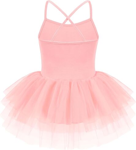 Zaclotre Ballet Leotards for Toddler Girls 4 Layers Cross Back Dance Dress Camisole Tutu Costume in Saudi Arabia