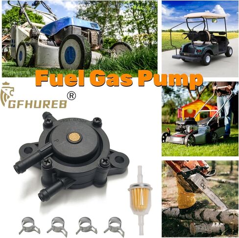 Fuel Pump with Filter for Kohler 17HP-25HP Small Compatible with Kawasaki Cub Cadet Craftsman Small Starter Gas Vacuum Fuel Pump, Replaces OEM# 491922 691034 692313 808656 808492 in Saudi Arabia