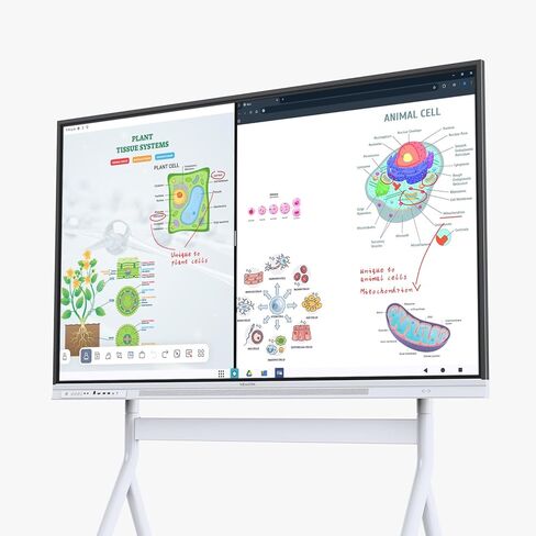 سبورة ذكية، سبورة بيضاء تفاعلية مقاس 55 بوصة مع Google EDLA، سبورة بيضاء رقمية مدمجة، إرسال لاسلكي، شاشة مقسمة وقماش غير محدود للأعمال والتعليم (يتضمن التثبيت على الحائط) in Saudi Arabia