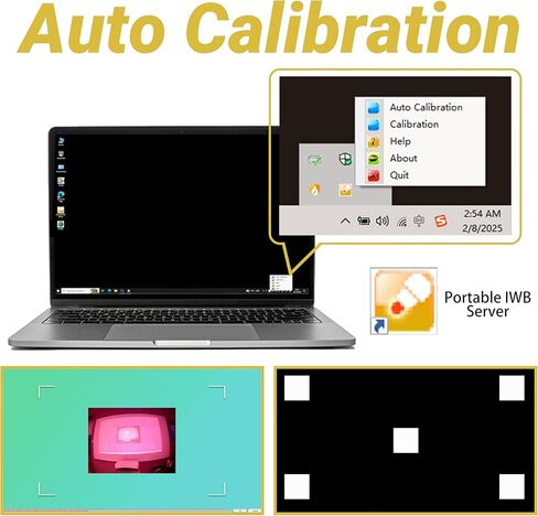 Interactive Whiteboard System -Smart Whiteboard with Electronic Pen, Compatible with Long Focus Projection, for Home Office Classroom and Presentation, Only for Windows in Saudi Arabia
