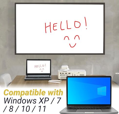 Interactive Whiteboard System -Smart Whiteboard with Electronic Pen, Compatible with Long Focus Projection, for Home Office Classroom and Presentation, Only for Windows in Saudi Arabia