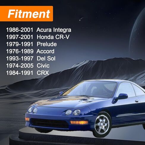 FUSCH 5 قطع مفتاح بكرة كرنك متوافق مع Honda Accord 1976-1989 Civic 1974-2005 CR-V CRX Prelude Del Sol Acura 1986-2001 Integra استبدال # 90704-634-000 in Saudi Arabia