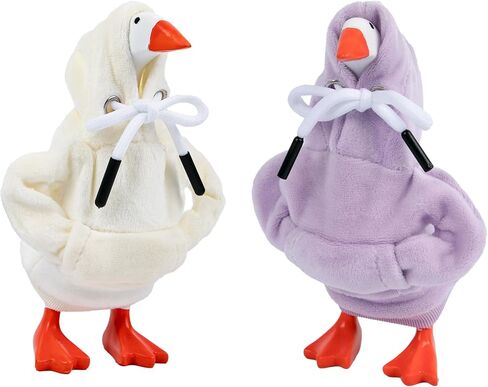 3 PCS Desk Goose Outfits مجموعة ، سلسلة من نظارات هوديي سوداء ل 7 بوصات أوزة المكتب ، ملابس المكتب المصغرة 7 بوصات ملحقات الأزياء in Kuwait