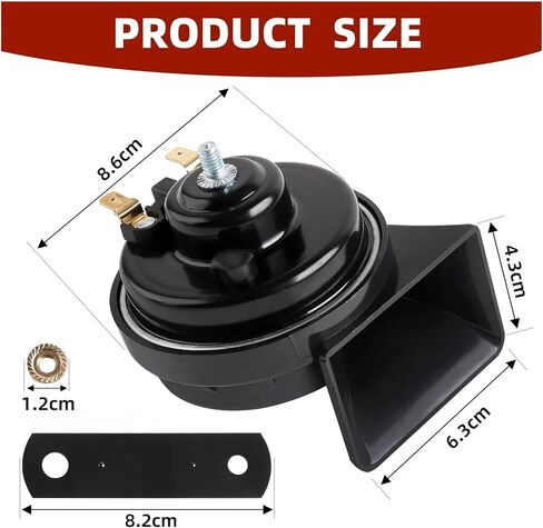 12V 120dB Musical Car Horn with 10 Sounds Waterproof & Super Loud Compatible With Cars Truck Bus Van Motorcycle in Kuwait
