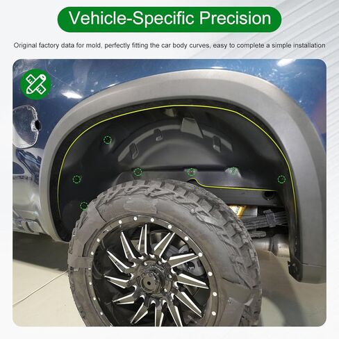 Rear Wheel Well Guard Compatible with 2019-2026 Chevy Silverado 1500 Tire Inner Fender Wheel Well Liner Replacement for 2019-2026 Chevy Silverado Accessories in Saudi Arabia