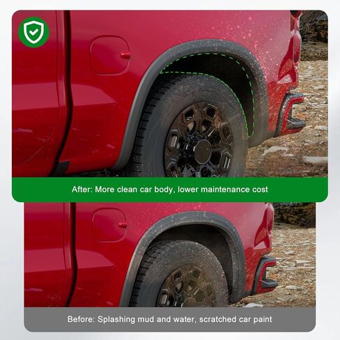 Rear Wheel Well Guard Compatible with 2019-2026 Chevy Silverado 1500 Tire Inner Fender Wheel Well Liner Replacement for 2019-2026 Chevy Silverado Accessories in Saudi Arabia