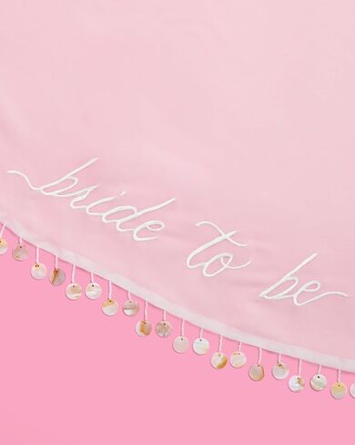 xo، Fetti Bride To Be Sarong | شاطئ العازبة، مزين باللؤلؤ، حفل زفاف، هدية خطوبة، غطاء من الشيفون الأبيض، in Saudi Arabia