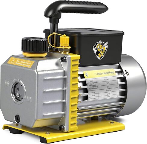 YELLOW JACKET Vacuum Pump 3.5 CFM, 110V, 1/4 HP, A2L Single Stage Rotary Vane, Sparkless Auto AC Vacuum Pump for R12, R22, R134a, R410a, R502, R32,R1234yf Systems, HVAC/AC Repair, Includes Oil Bottle in Saudi Arabia