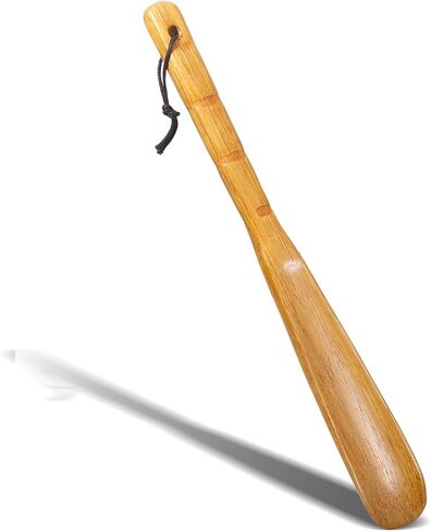 لبيسة حذاء خشبية مقاس 13 بوصة بمقبض طويل لمساعد الأحذية ملاعق خشبية قديمة مع حبل أحذية مساعد لكبار السن والرجال والنساء in Saudi Arabia
