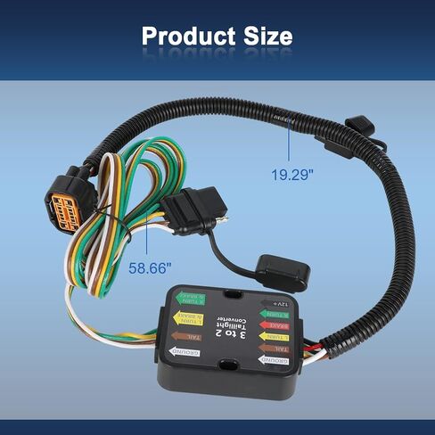 4-Pin Trailer Wiring Harness for Trailer Light Connect Compatible with Hyundai Santa Fe Tucson Palisade Santa Cruz/Kia Telluride Carnival Sorento Replacement for 56420 in Kuwait