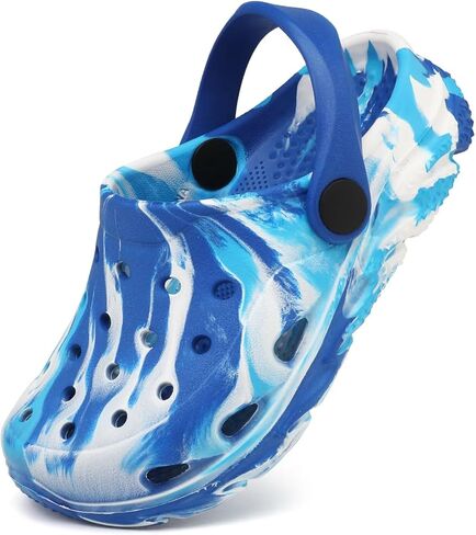 Toddler Kids Clogs Garden Shoes for Boys Girls Marbled Tie Dye Water Shoes Slip on Sandals in Saudi Arabia