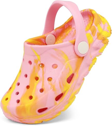 Toddler Kids Clogs Garden Shoes for Boys Girls Marbled Tie Dye Water Shoes Slip on Sandals in Saudi Arabia
