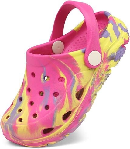 Toddler Kids Clogs Garden Shoes for Boys Girls Marbled Tie Dye Water Shoes Slip on Sandals in Saudi Arabia