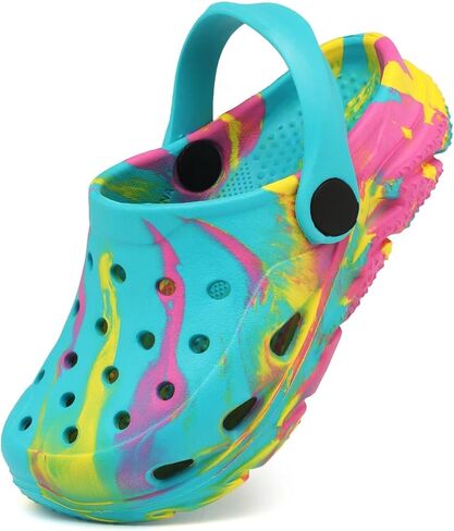 Toddler Kids Clogs Garden Shoes for Boys Girls Marbled Tie Dye Water Shoes Slip on Sandals in Saudi Arabia